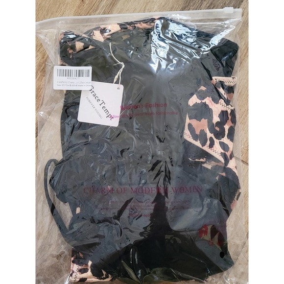 Grace Tempt Black Leopard High Waisted Bikini Large NWT - Picture 8 of 9